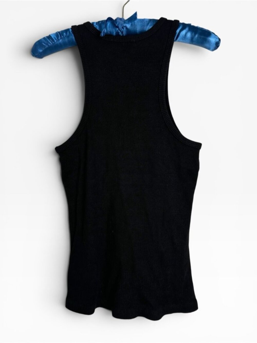 AGOLDE Bailey Black ORGANIC COTTON Ribbed Knit Tank Top Sleeveless stretchy Sm - Picture 7 of 11
